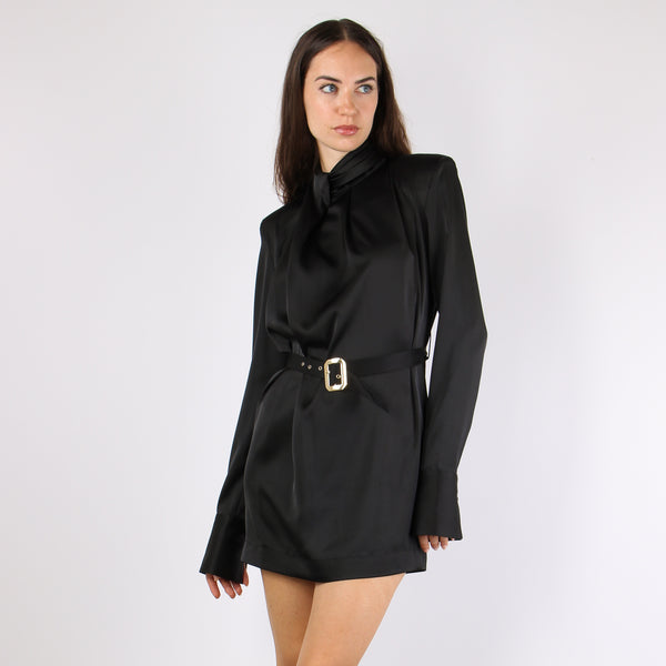 Abito Raso Cintura Black-2