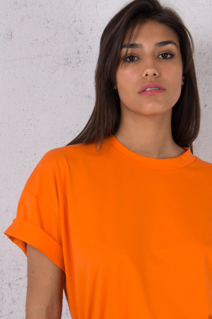 T-shirt Basica Over Arancio-6