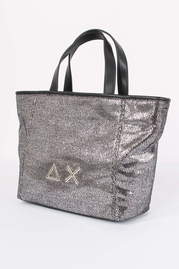 Borsa Jacqueline Glitter Logo Argento-2