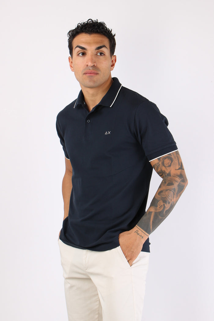 Polo Profilo Sottile Navy Blue-3