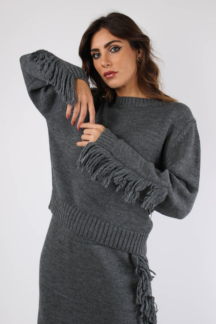 Maglia Girocollo Maniche Frang Antracite-2