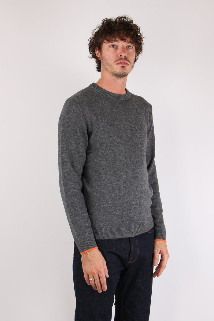 Maglia Lana Logo Grigio-5