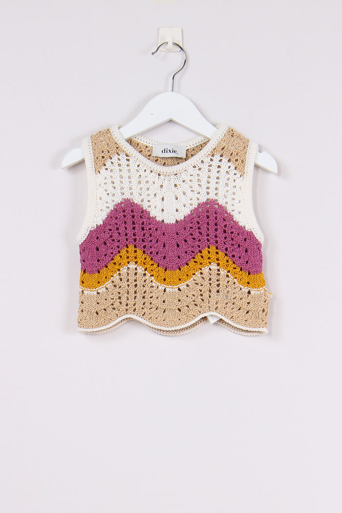 Gilet Tricot Maglia Orchid Bouquet