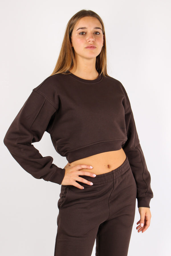 Felpa Corta Girocollo Moro