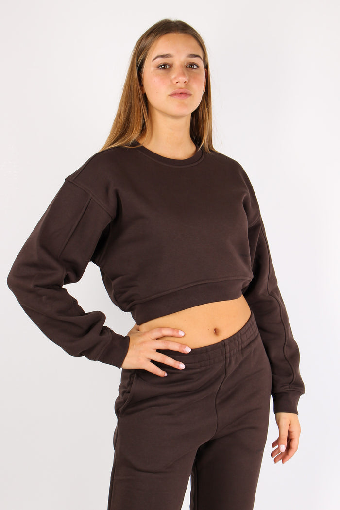 Felpa Corta Girocollo Moro