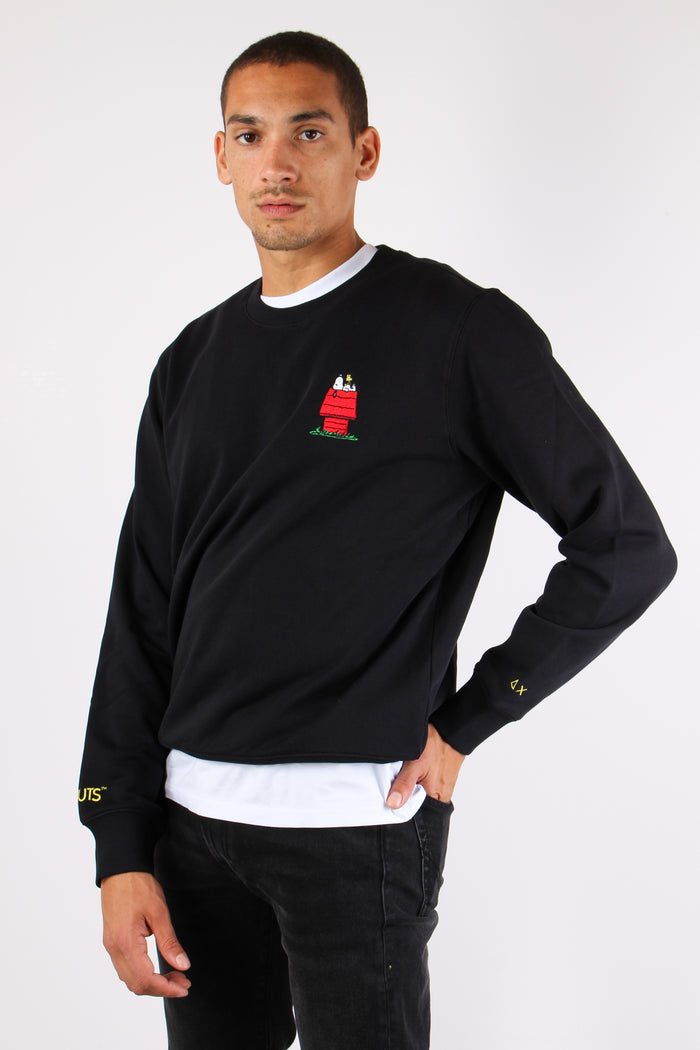 Felpa Logo Piccolo Laterale Nero-6