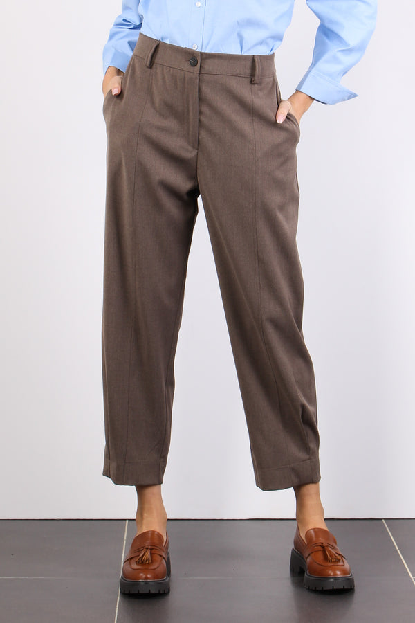 Pantalone Carrot Cuciture Dava Caffe-2