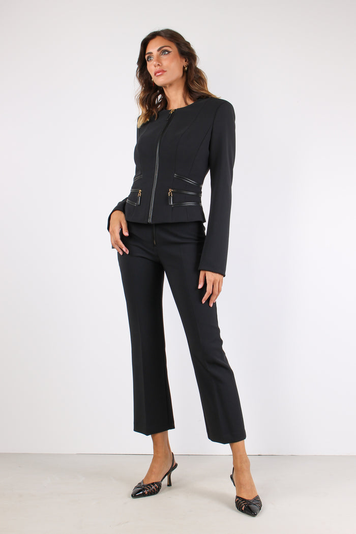 Pantalone Trombetta Zip Nero