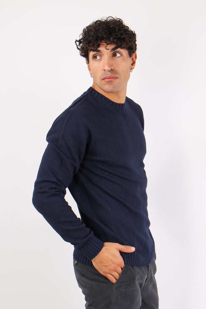 Pullover Basico Logo Navy-7