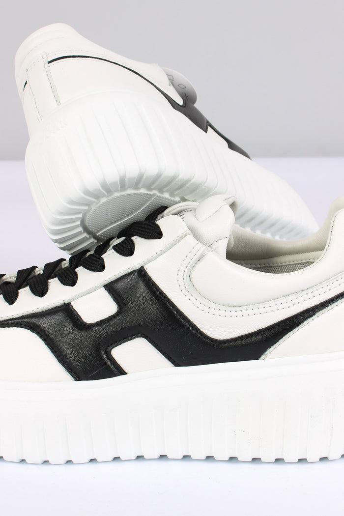 Sneaker H-stripes Nappa Bianco/nero-4