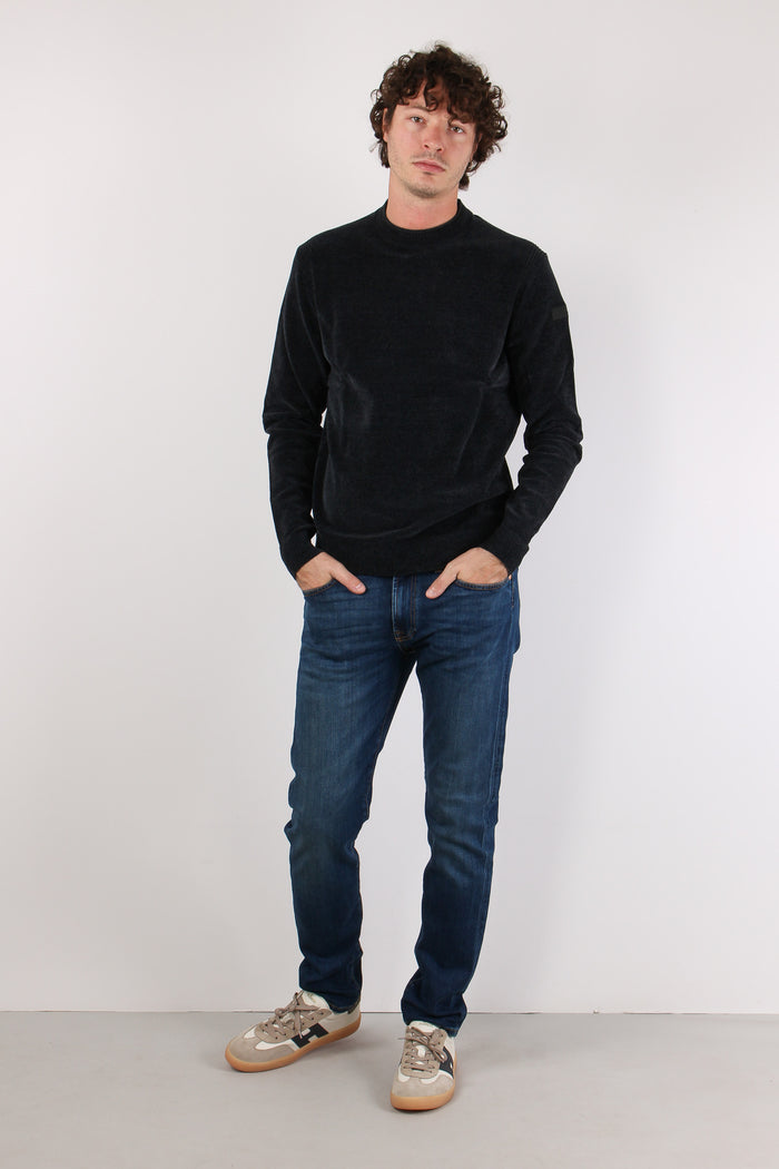 Girocollo Velluto Blue Black