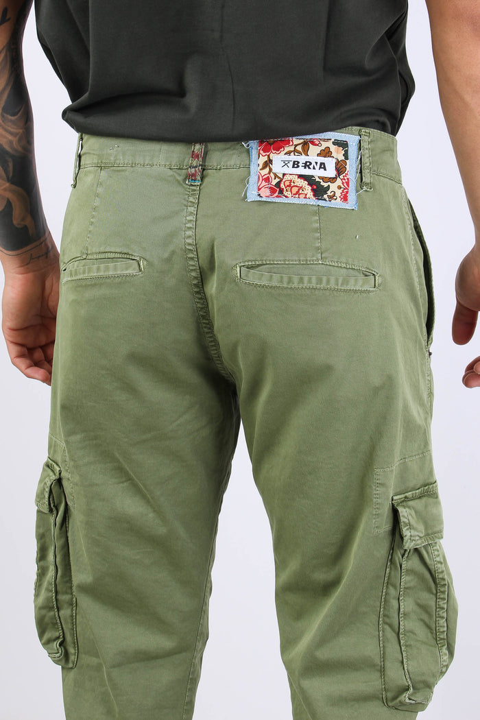 Pantalone Tasconato Verde Scuro-7