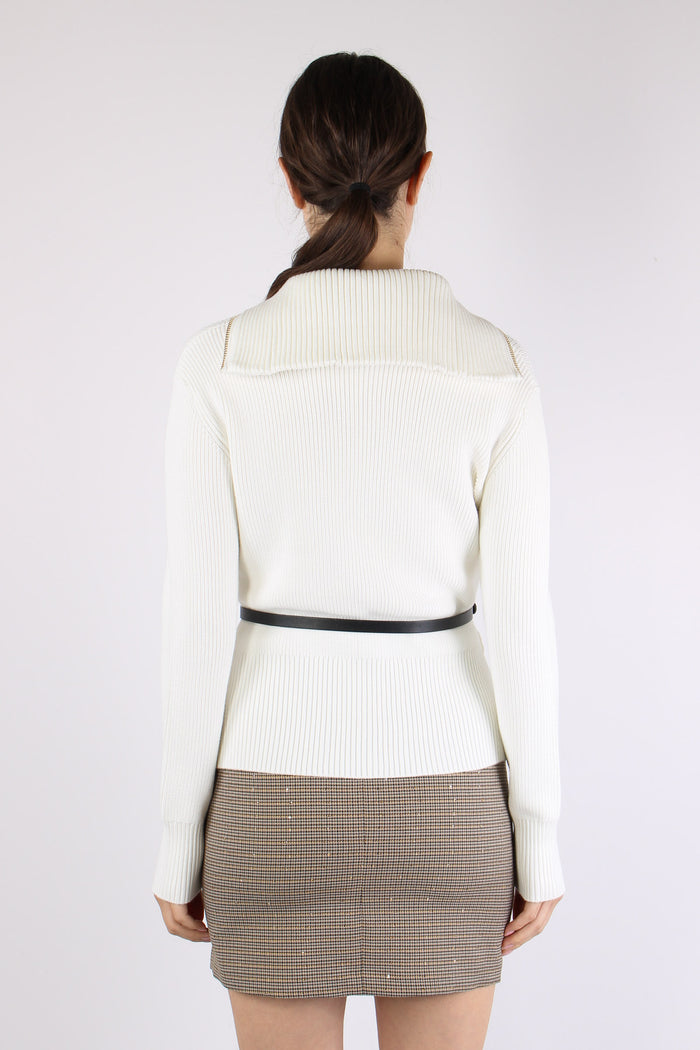 Milioner Cardigan Costa Zip Milk-4