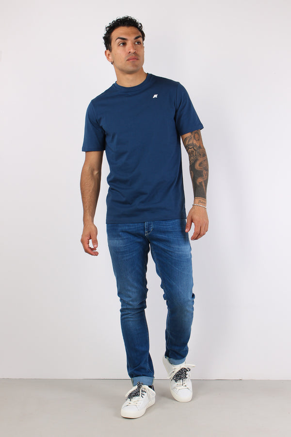 T-shirt Basica Logo Contrasto Blue Insignie