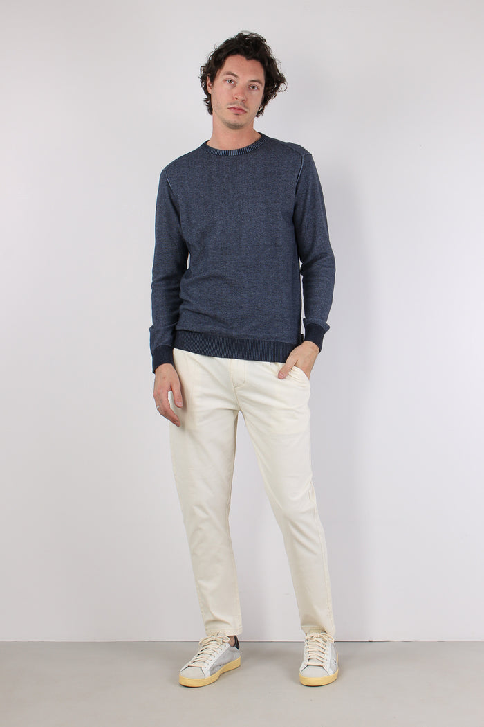Girocollo Punto Riso Navy
