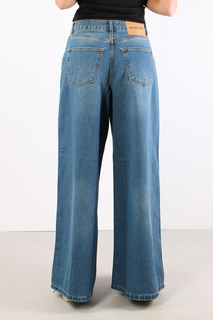 Gemma Pantagonna Vita Bassa Denim  Medio-5