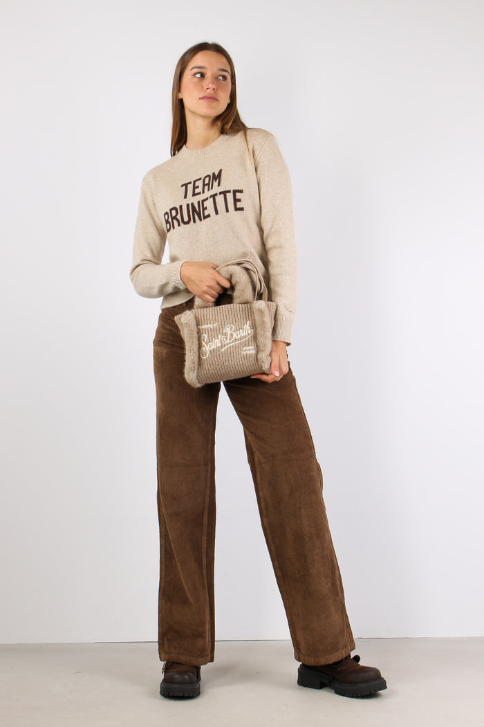 Girocollo Team Brunette Beige