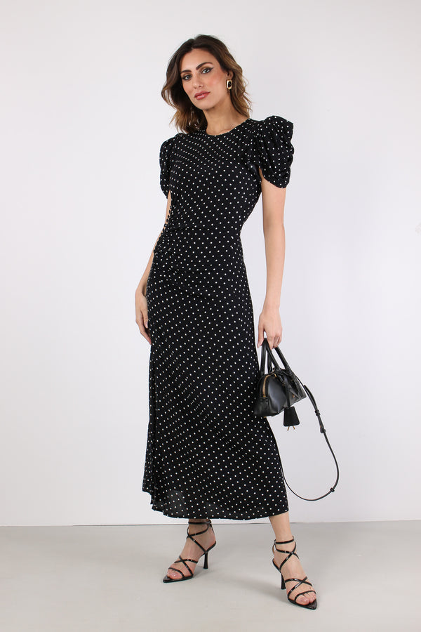 Abito Spalla Arriccio Nero/bianco