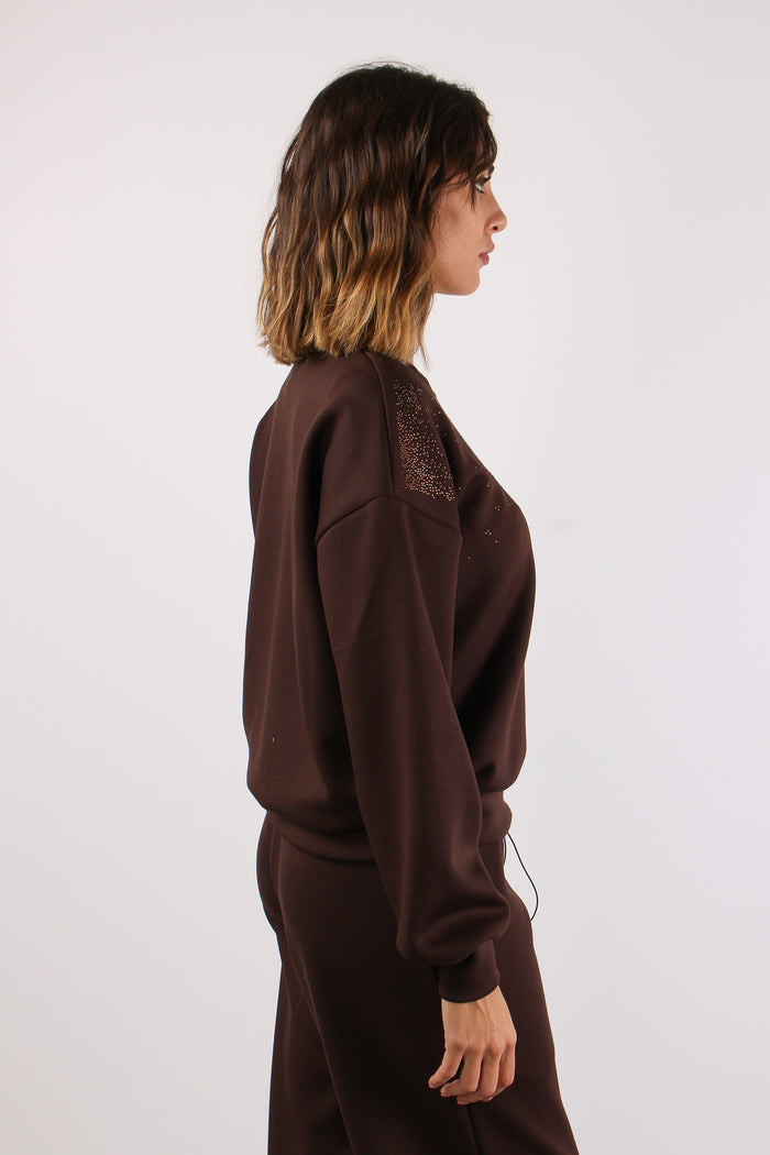 Felpa Cascata Strass Moro-6