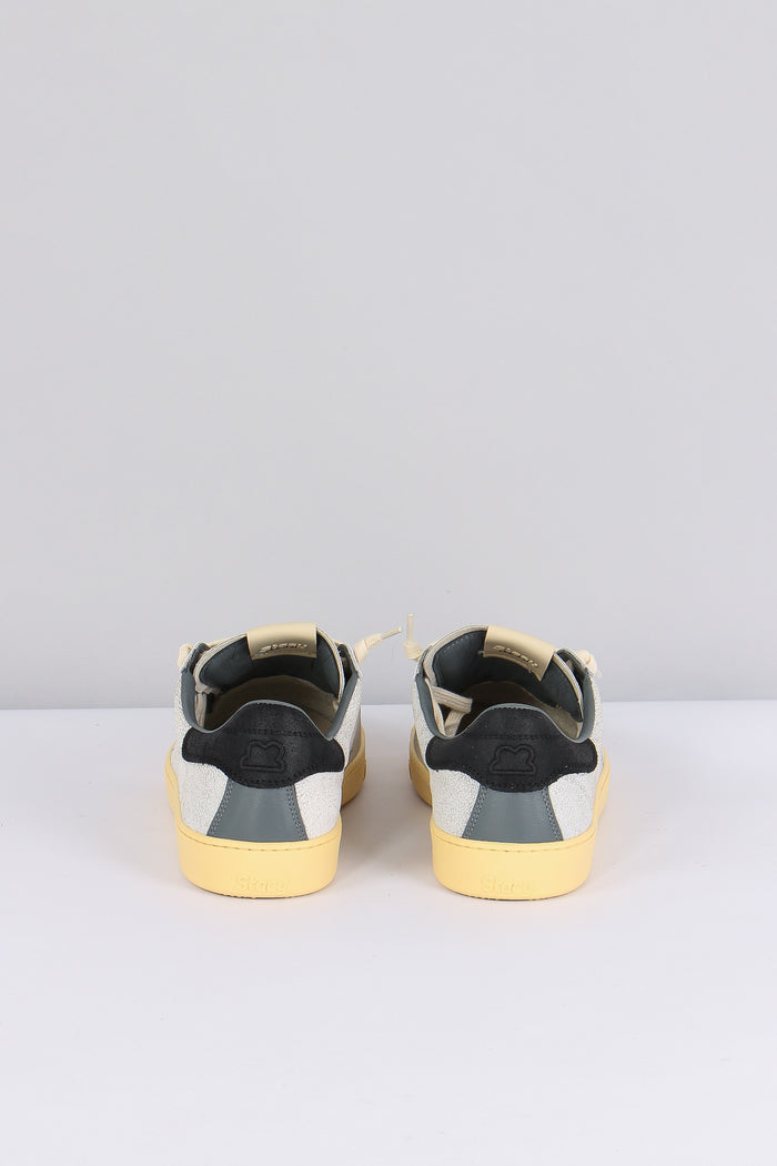 Sneakers Bimateriale Camoscio Grey/black-4