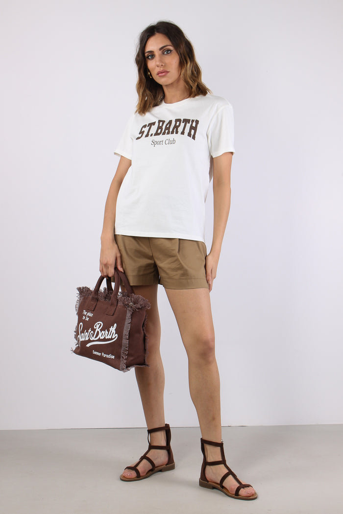 T-shirt Scritta Bianco/moro-5