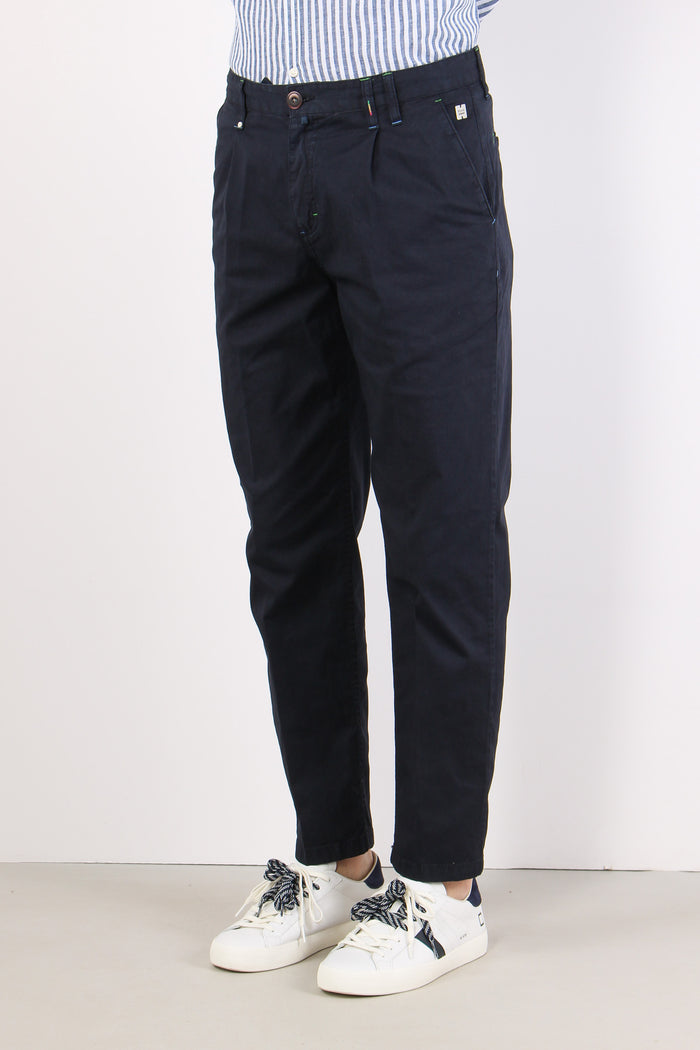 Chino Pences Gabardina Blu-3