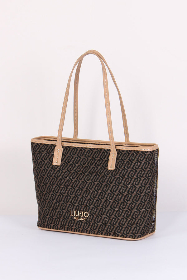 Shopping Mini Logo Allover Testa Di Moro-2