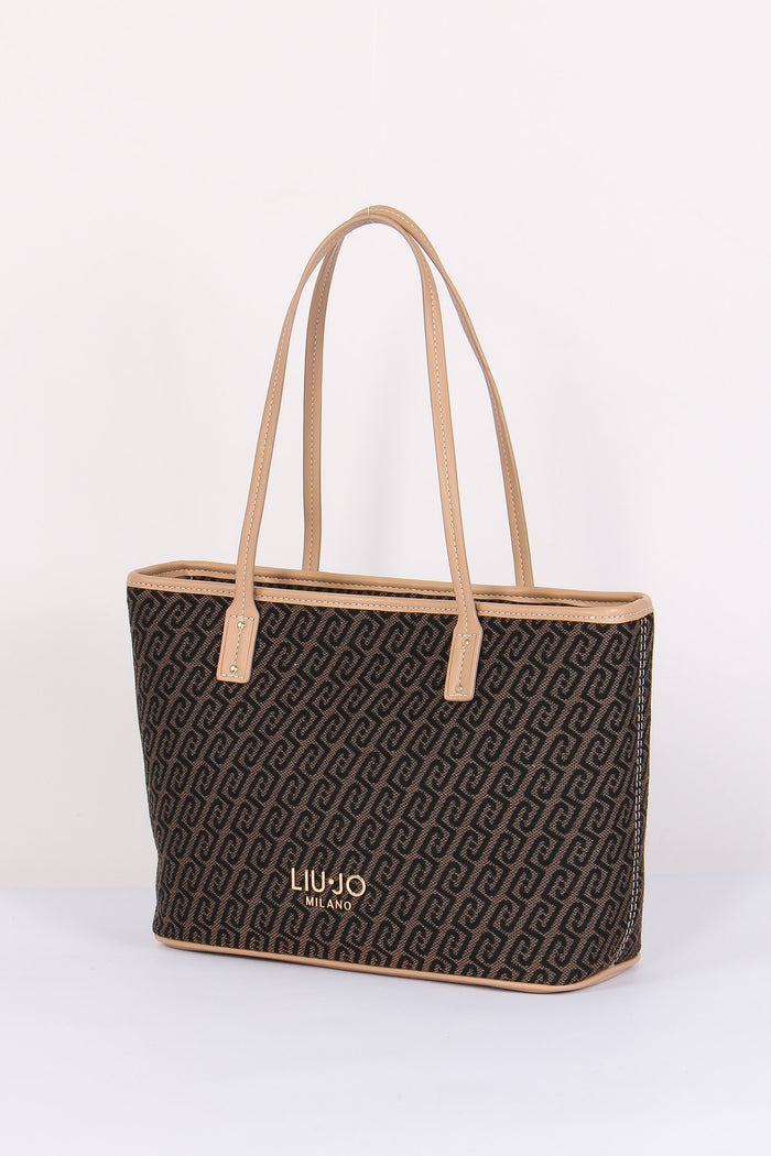 Shopping Mini Logo Allover Testa Di Moro-2