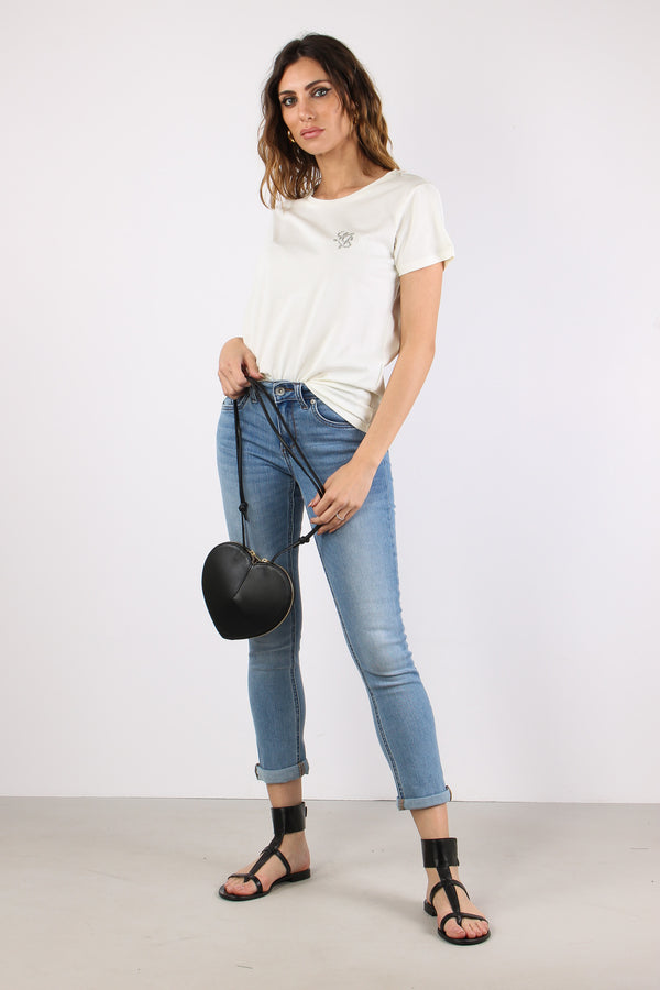T-shirt Logo Piccolo White Milk-2