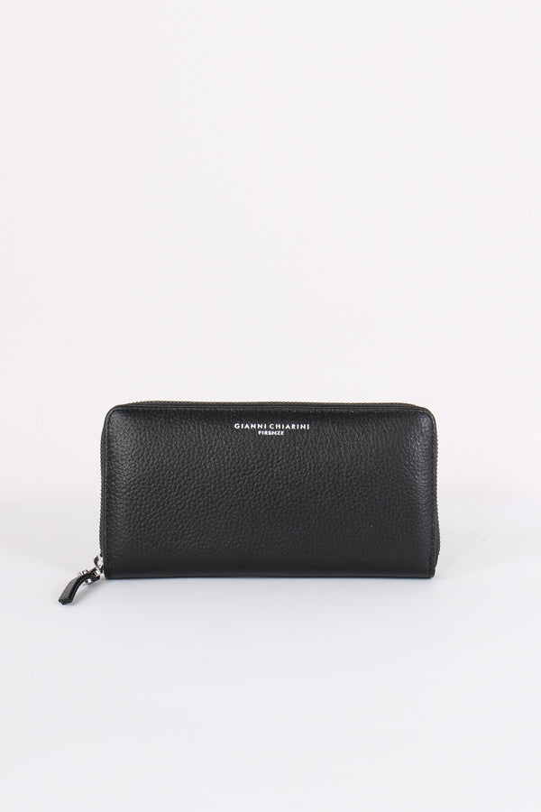 Portafoglio Grande Zip Nero