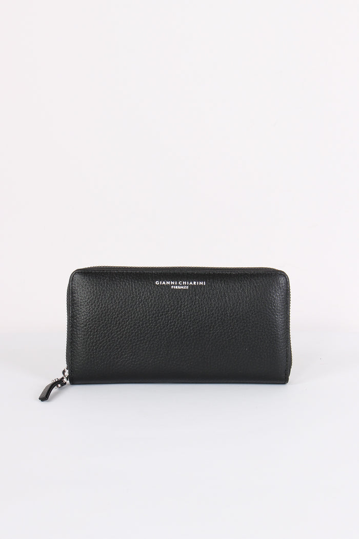 Portafoglio Grande Zip Nero