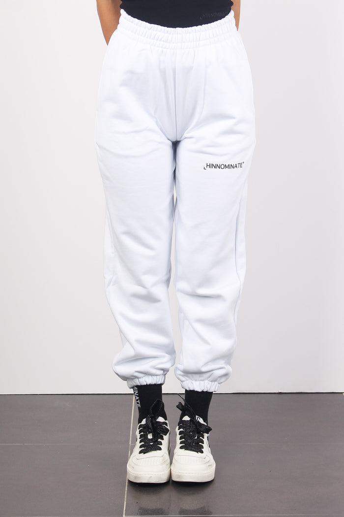 Pantalone Felpa Basico Bianco-4