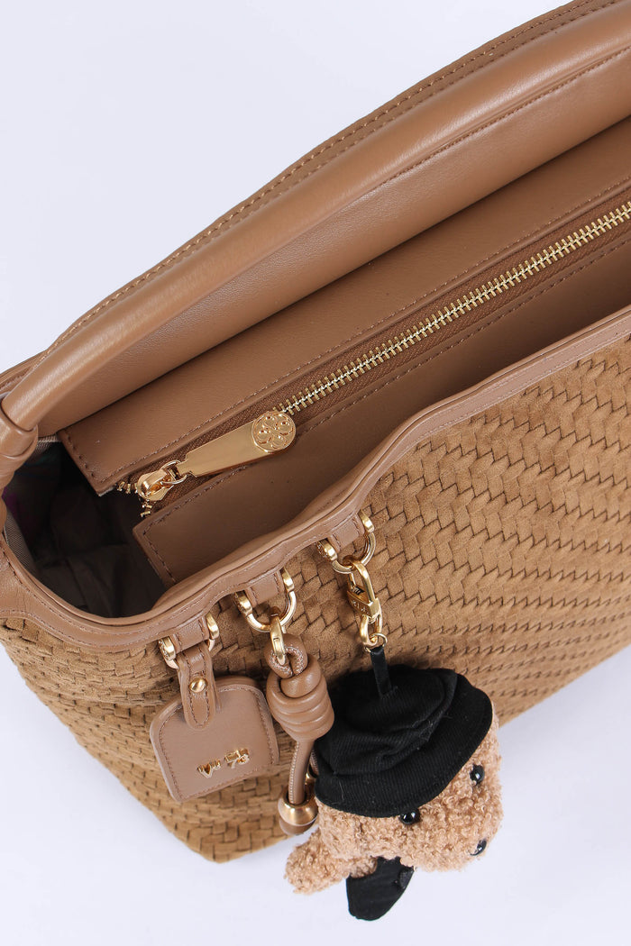 Zelda Pochette Intreccio Nocciola-5