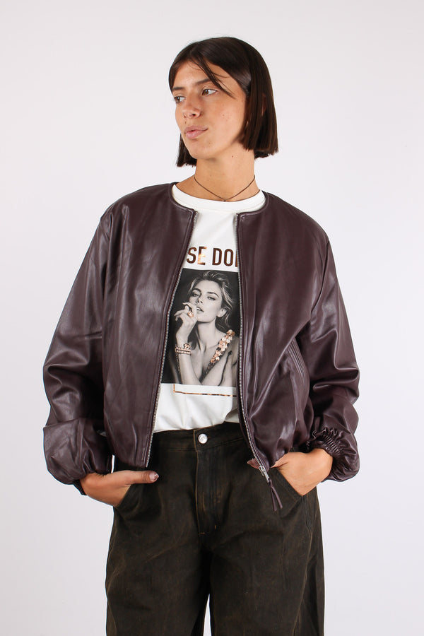 Bomber Ecopelle Chocolate Bean