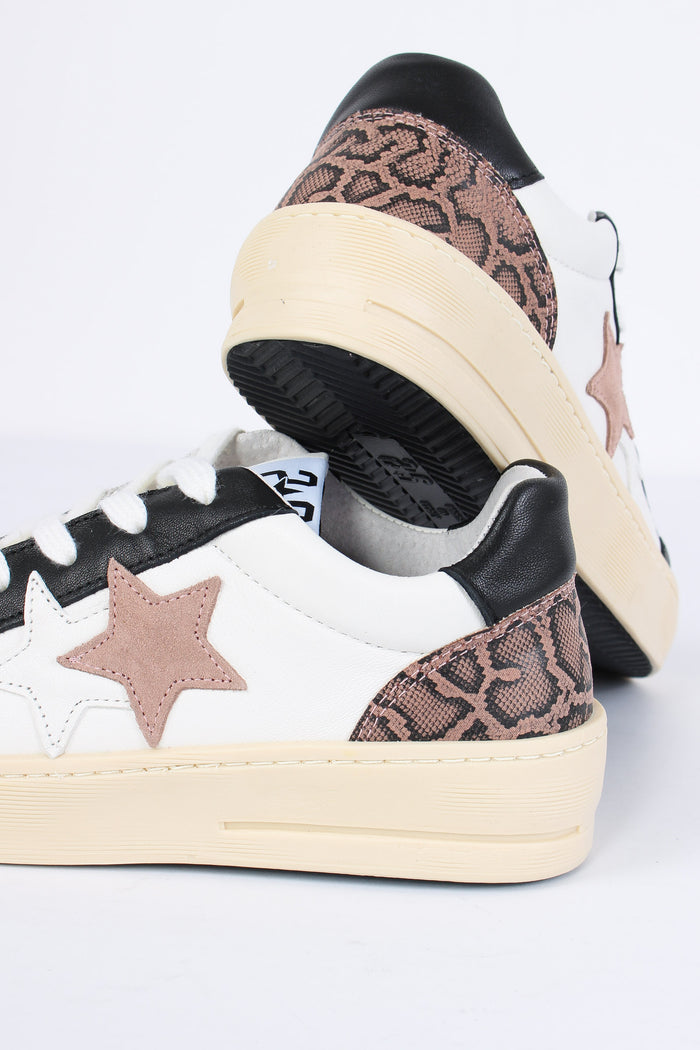 Sneakers New Star Pitone Bianco/beige-4