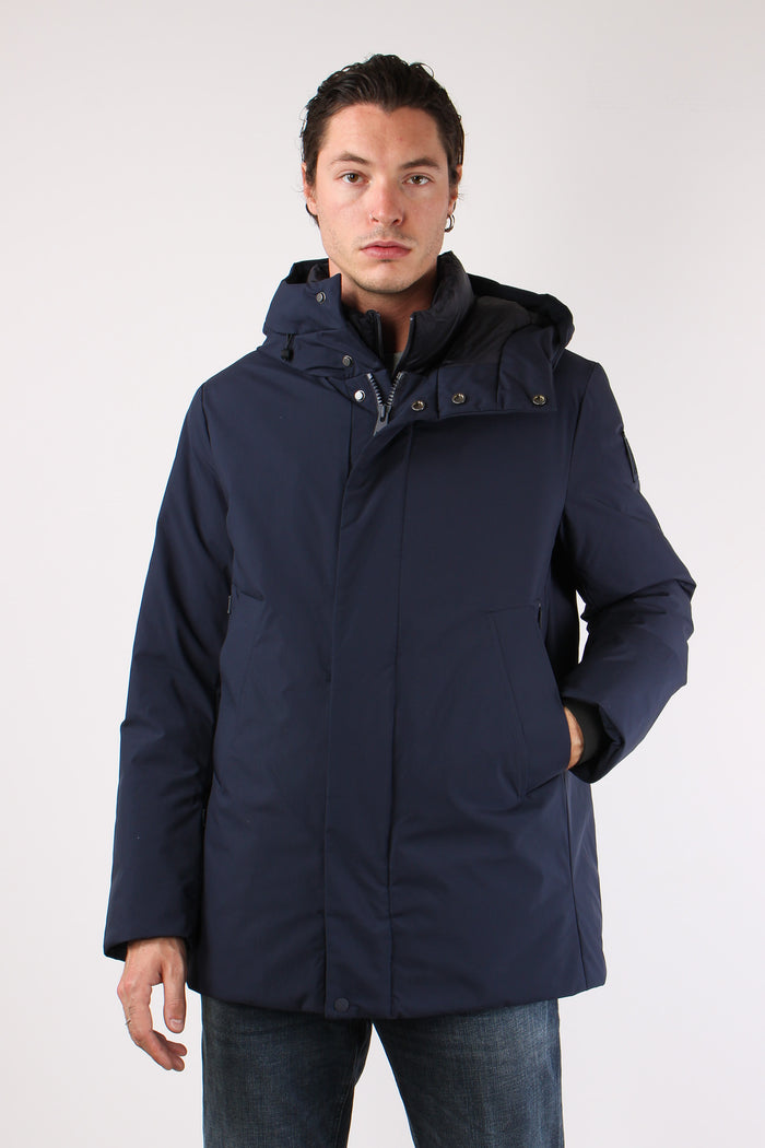 Giubbotto Nylon Liscio Midnight Blue-3