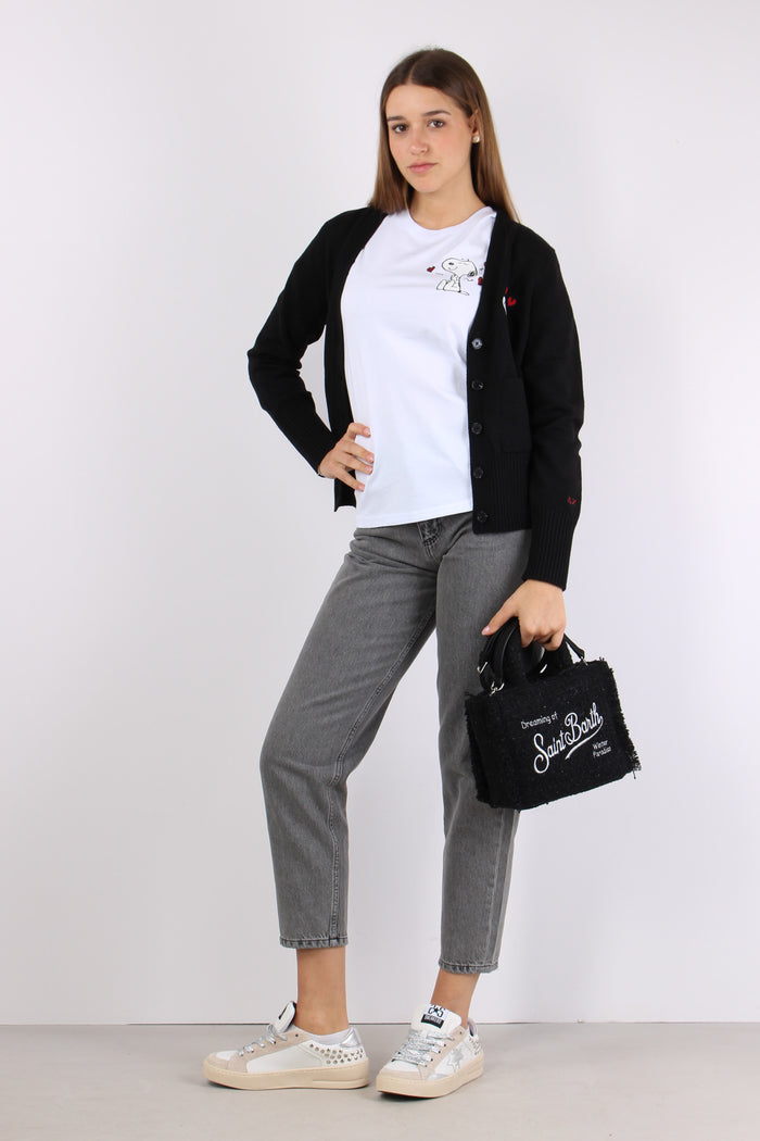 T-shirt Stampa Laterale Bianco-2