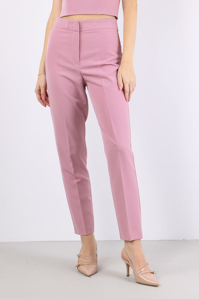 Pantalone Sigaretta Tessuto Tecnico Our Pink-2