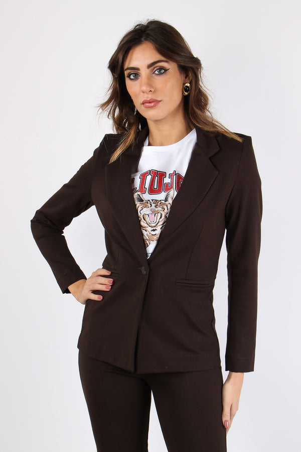 Giacca 1 Bottone Punto Milano Moro