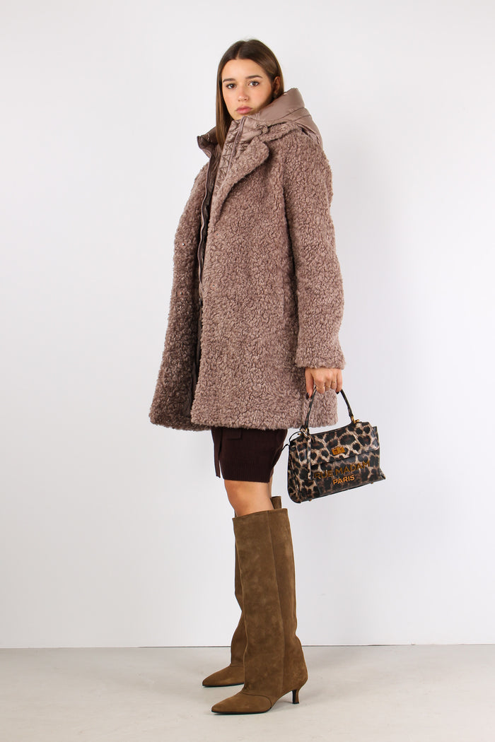 Teddy Lunghezza Media Taupe-5