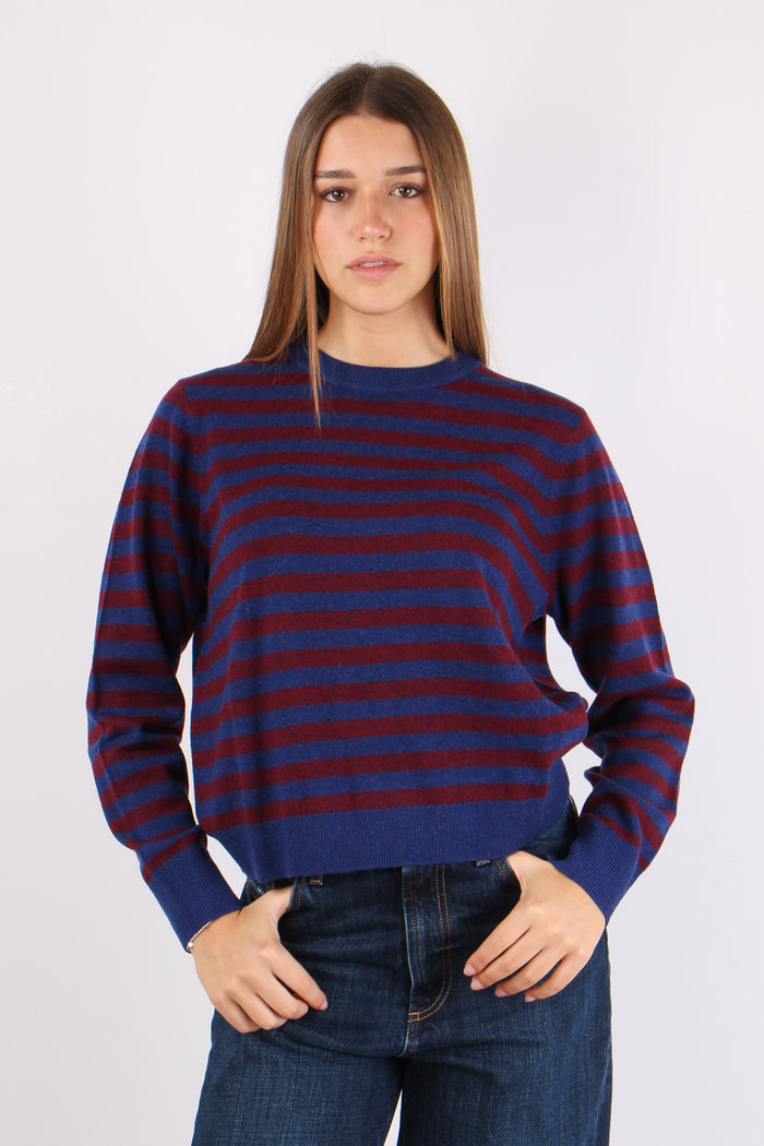 Maglia Girocollo Riga Blue/bordeaux-2