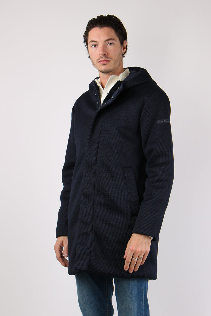 Parka Cappuccio Tricotech Blu Navy-6