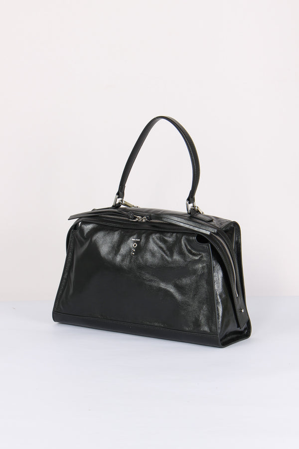 Maxi Trapezio Effetto Crinkle Black-2