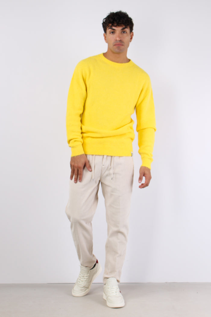 Maglia Girocollo Misto Alpaca Giallo-2