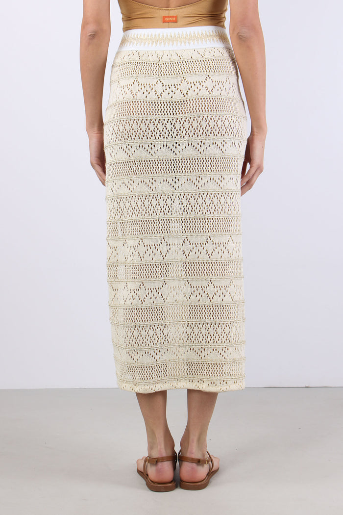 Gonna Crochet Spacco Beige-4