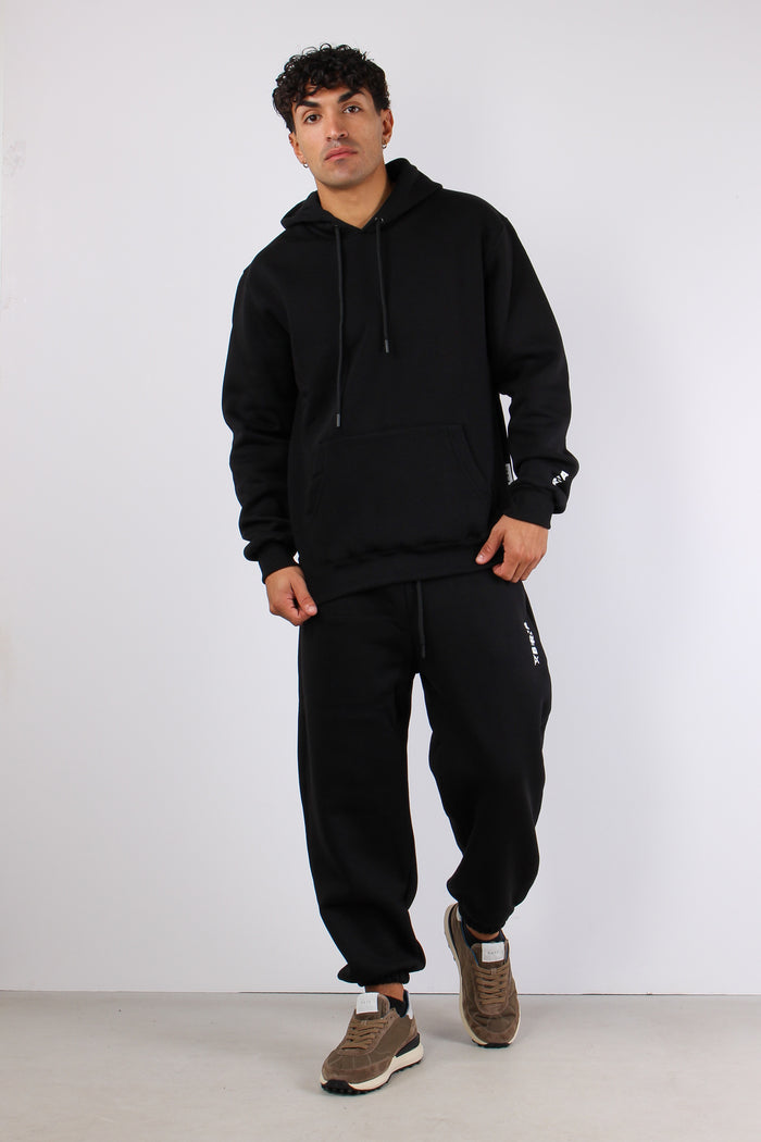 Felpa Cappuccio Logo Nero