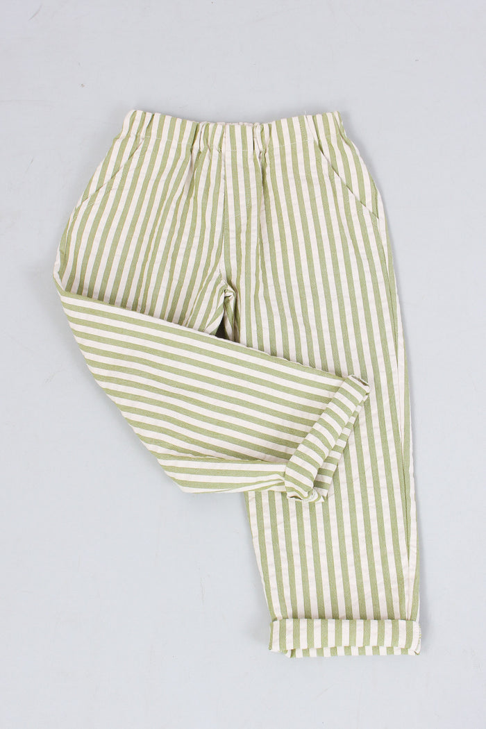 Pantalone Riga Verde/bianco-4