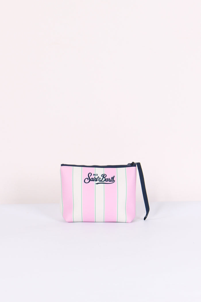 Aline Pochette Righe Rosa-3