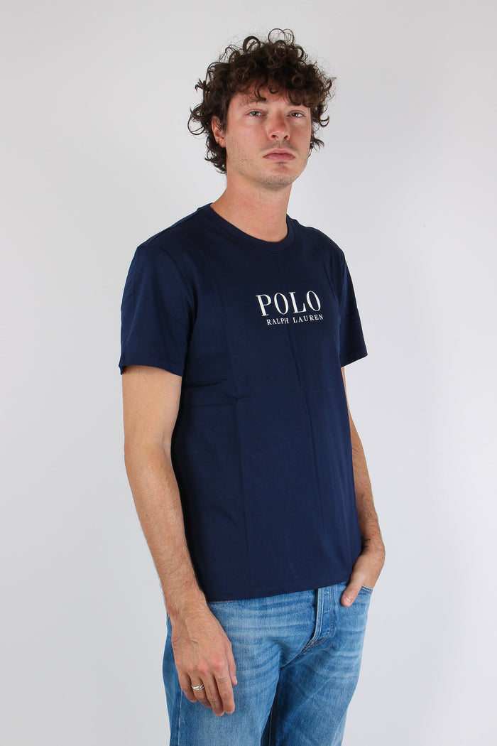 T-shirtunderwear Maxi Scritta Cruise Navy-6