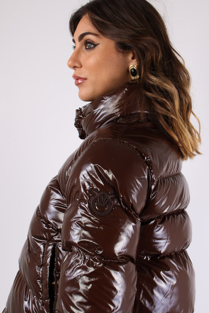 Mirco Caban Piumino Logo Marrone/piombo-10